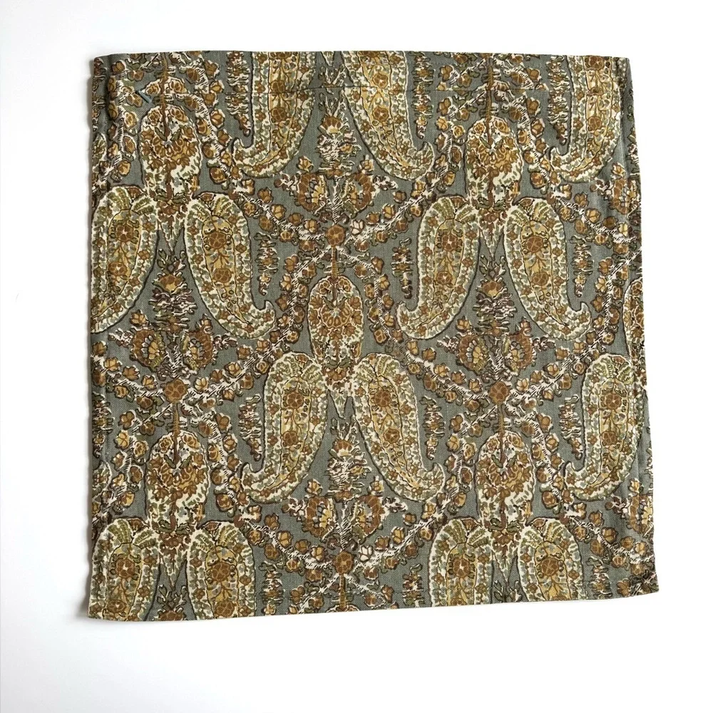 Pottery Barn paisley print 20” square pillow cover
